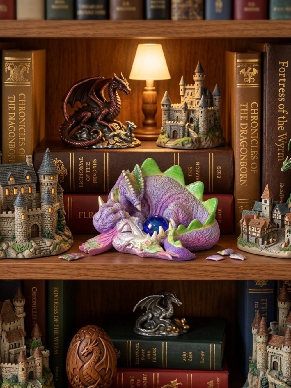 "Snoozy" figurine from The Franklin Mint's Mood Dragons collection